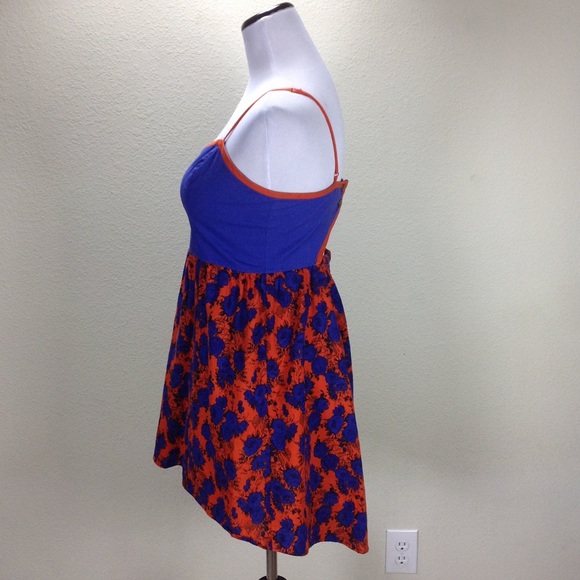 Urban Outfitters Red & Blue Spaghetti Strap Dress - Picture 2 of 7